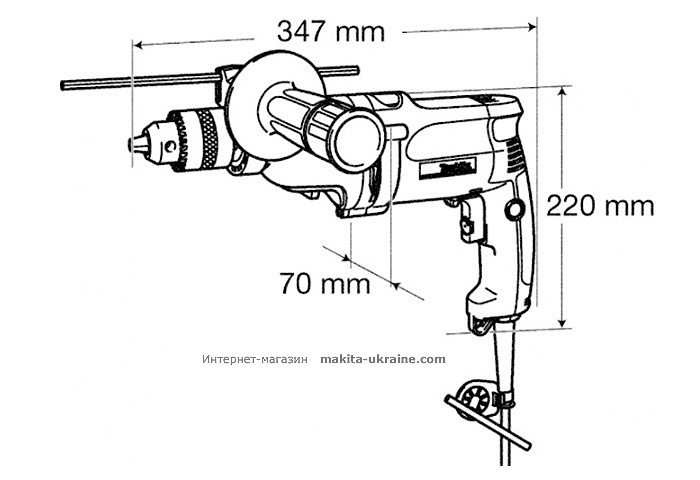 Дрель MAKITA DP4010 + набор сверл