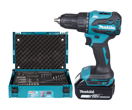 Акумуляторний ударний дриль-шурупокрут MAKITA SET-DHP490WVE-1125