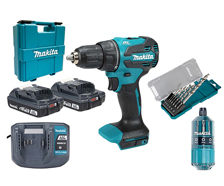 Аккумуляторная дрель-шуруповерт MAKITA SET-DDF490WVE-0826