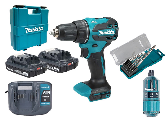 Аккумуляторная дрель-шуруповерт MAKITA SET-DDF490WVE-0826
