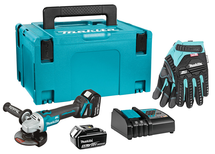 Аккумуляторная болгарка MAKITA SET-DGA504RTJ-0226