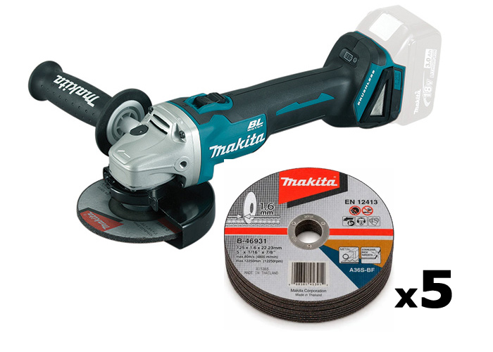 Аккумуляторная болгарка MAKITA SET-DGA504Z-0826