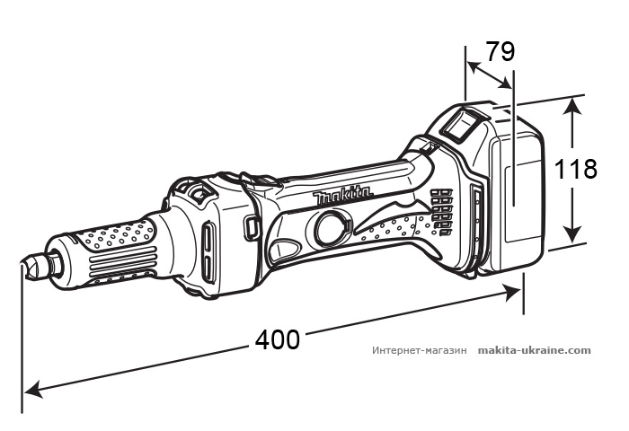 Аккумуляторная прямая шлифмашина MAKITA BGD800Z