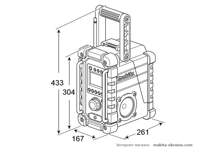 Аккумуляторный радиоприемник MAKITA DMR102