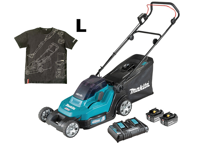 Аккумуляторная газонокосилка MAKITA SET-DLM432PT2-L-0526