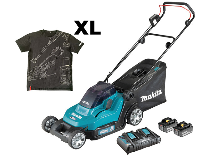 Аккумуляторная газонокосилка MAKITA SET-DLM432PT2-XL-0526