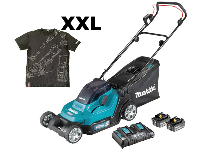 Аккумуляторная газонокосилка MAKITA SET-DLM432PT2-XXL-0526