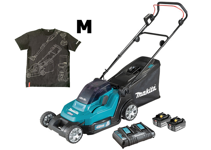 Аккумуляторная газонокосилка MAKITA SET-DLM432PT2-M-0526