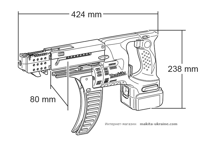 Аккумуляторный магазинный шуруповерт MAKITA DFR550RFE