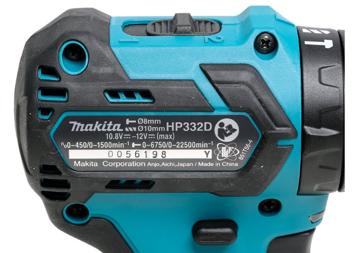 Аккумуляторная ударная дрель-шуруповерт MAKITA HP332DWYE