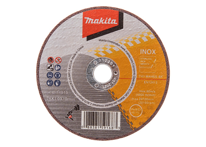 Відрізний диск 76х1х10мм WA60T MAKITA D-74815-5