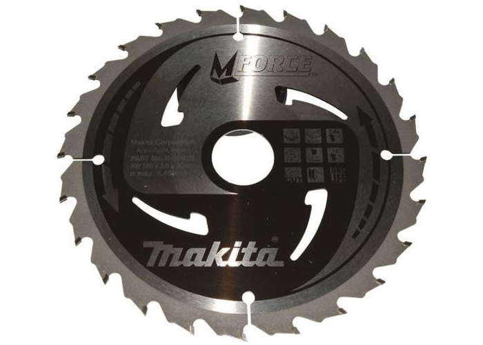 Пиляльний диск по деревині MForce 180x30 мм 24Т MAKITA B-32029