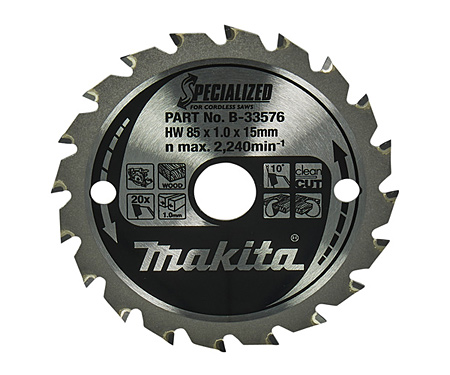 Пиляльний диск по деревині SPECIALIZED 85x15 мм 20T MAKITA B-33576