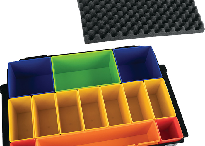 Лоток с цветными коробочками и прокладкой из пеноматериала 385х285 мм MAKITA P-83652