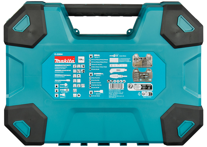 Набор сверл и бит (104 шт.) MAKITA E-22604