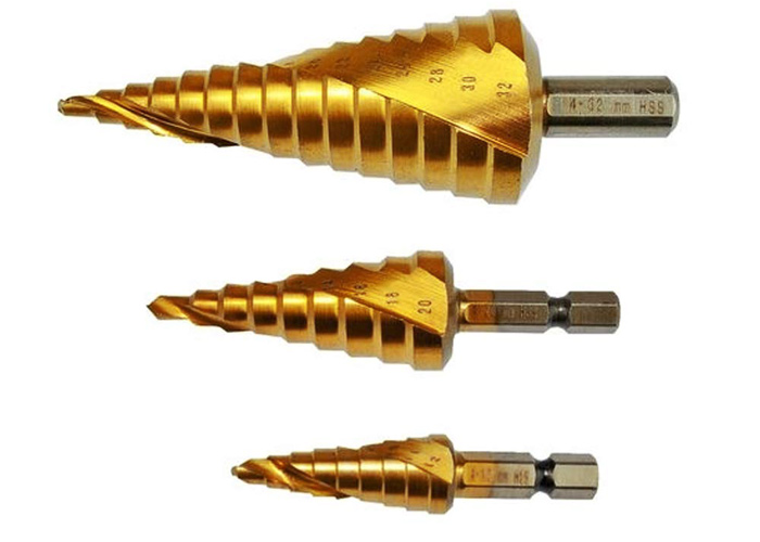 Ступенчатое сверло спиральная канавка TiN (3 шт.) MAKITA D-41872