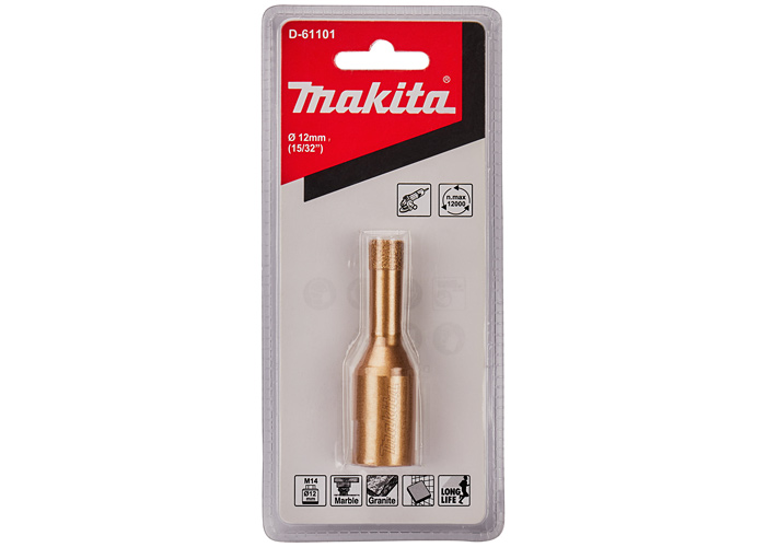 Алмазная коронка M14 Vacuum brazed 12 мм MAKITA D-61101