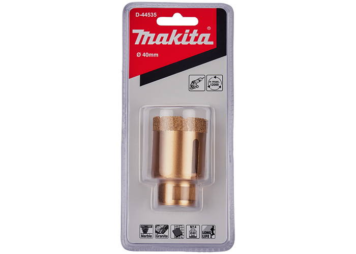 Алмазная коронка M14 Vacuum brazed 40 мм MAKITA D-44535