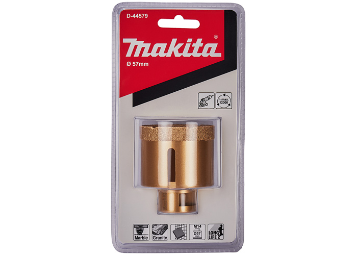 Алмазная коронка M14 Vacuum brazed 57 мм MAKITA D-44579