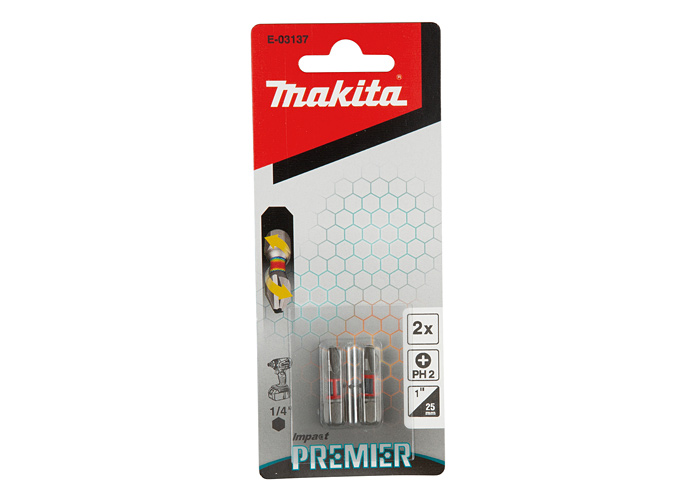 Бита РH2 Impact Premier 25 мм MAKITA E-03137