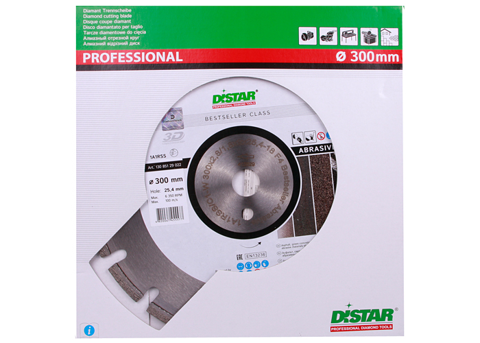 Алмазний диск DISTAR 1A1RSS/C1-W 300 F4 Bestseller Abrasive