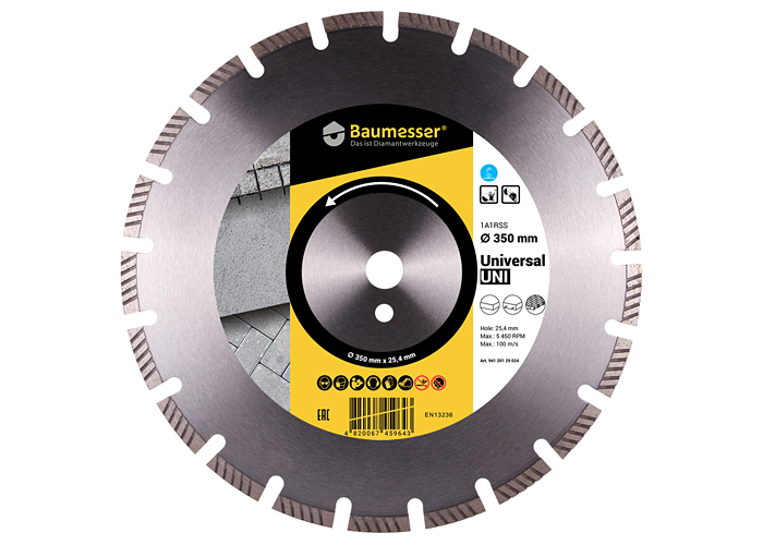 Алмазний диск DISTAR 1A1RSS/C1-H 350x3,5/2,5x10x25,4-21 F4 Baumesser Universal