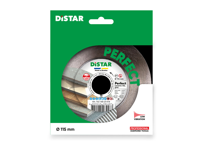 Алмазний диск відрізний DISTAR 1A1R 115x1,5/0,9x25x22,23H Perfect