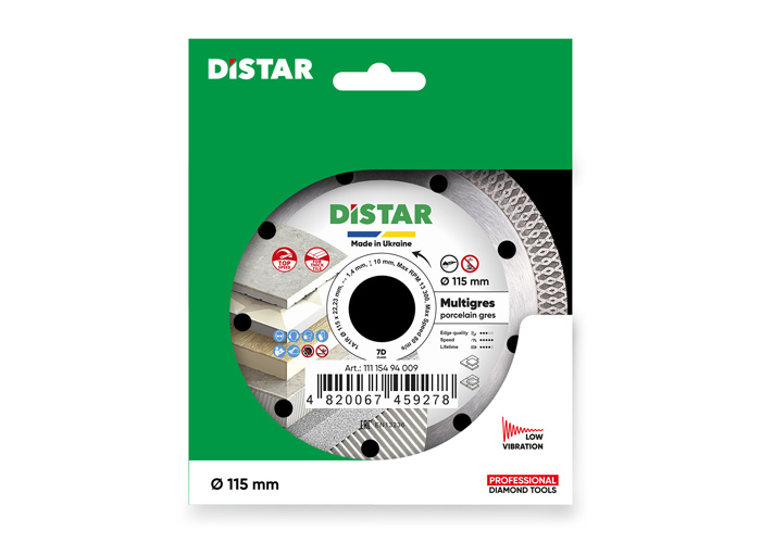 Алмазний диск відрізний DISTAR 1A1R 115x1,6/1,0x10x22,23 Multigres