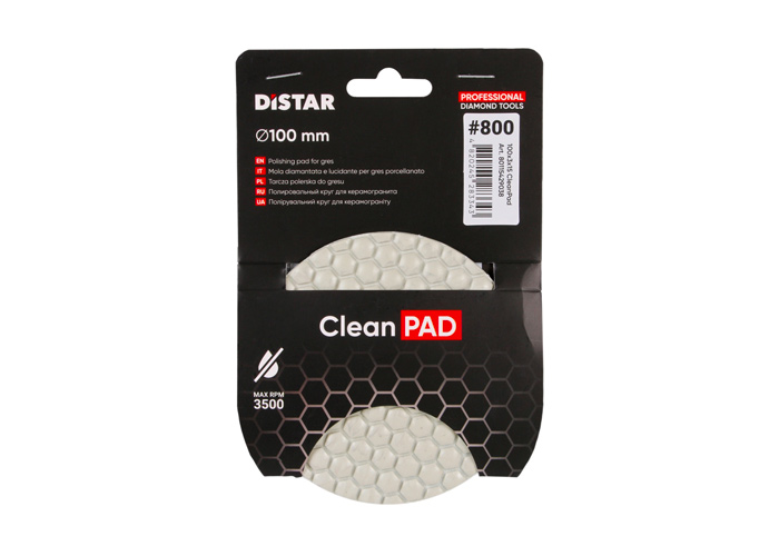 Круги алмазні полірувальні Круг 100x3x15 CleanPad #400 DISTAR 80115429037